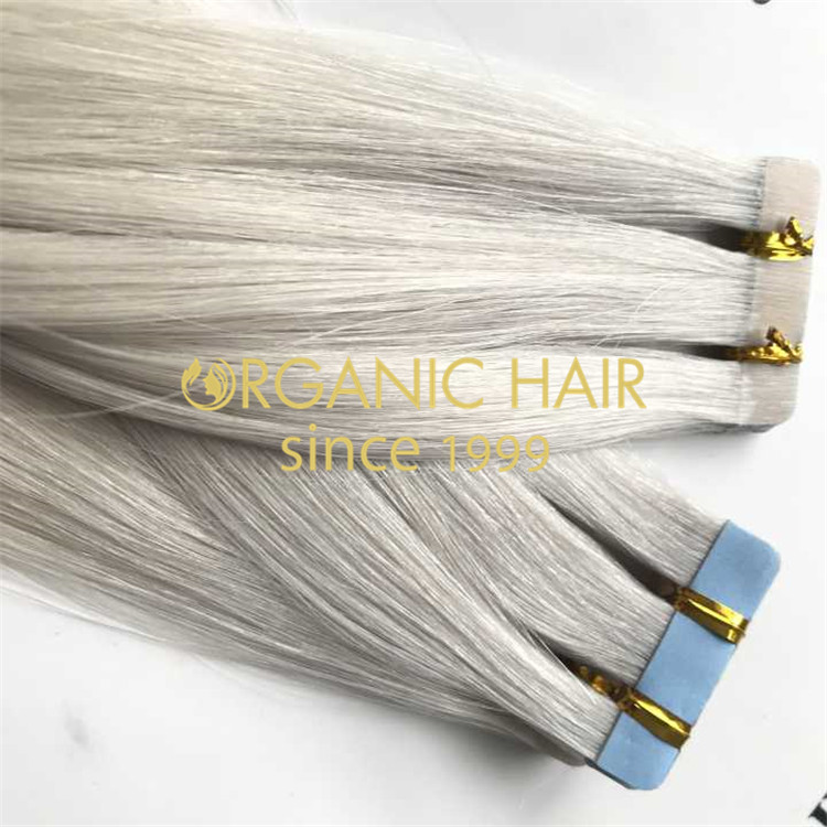 Ash blonde tape in hair extensions is available H118